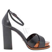 Tods Womens Smooth Leather Sandals in Black XXW18A0S600NB5B999