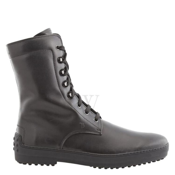토즈 Tods MEN'S Black Winter Gommini Lace Up Ankle Boots XXM0HW00500D90B999