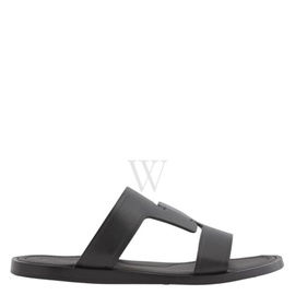 Tods MEN'S Black Flat Leather Sandals XXM27C0CY40BR0B999