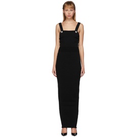 발망 Balmain Black Knit Strap Long Dress 201251F055015