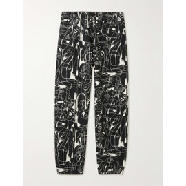 CELINE HOMME Tapered Printed Cotton-Jersey Sweatpants 27086482324149850