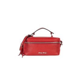Miu Miu Leather Convertible Top Handle Bag 0400014563317_RED