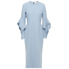 ROKSANDA Light blue Ronda two-tone crepe midi dress 4394988609188723