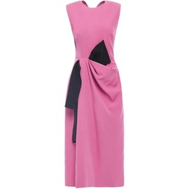 ROKSANDA Pink Draped two-tone crepe midi dress 19325877437079044