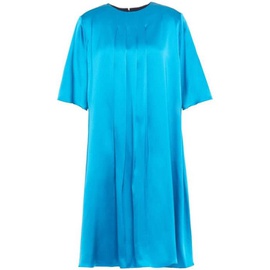 ROKSANDA Turquoise Pleated two-tone silk-satin and twill mini dress 17476499600026641